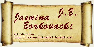 Jasmina Borkovački vizit kartica